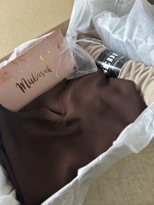Coffret Abaya Noor Marron + Jersey Liquid