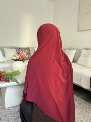 Khimar Jersey Luxe Premium - Burgundy