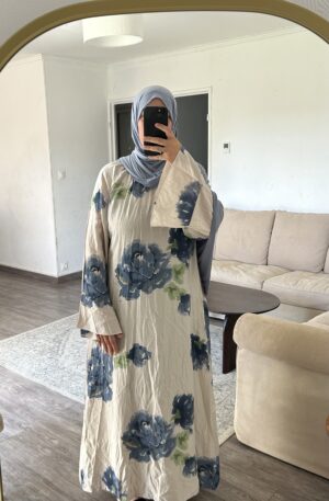 Robe fleurs - Bleu