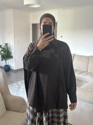 Chemise cache coeur - Marron